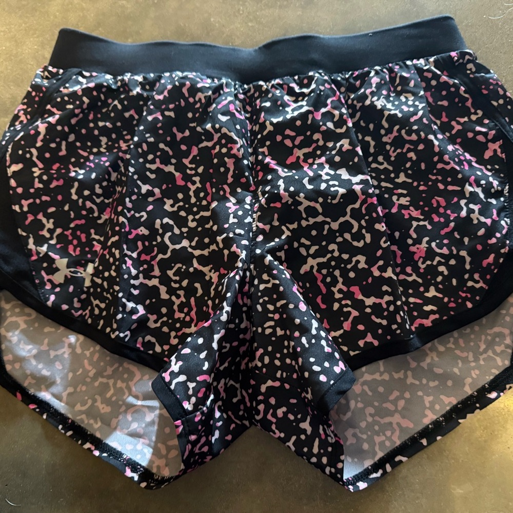 Under Armour Black and Pink Athletic Shorts